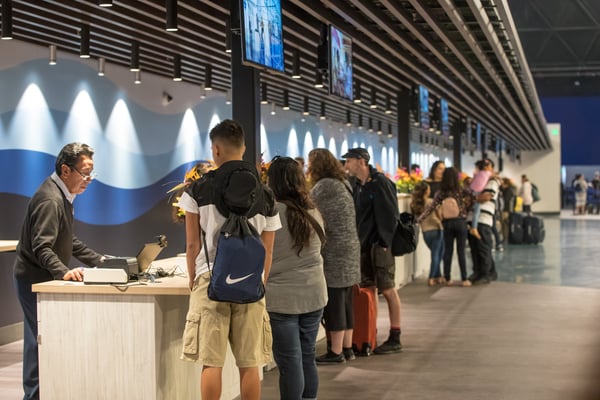 Guests Check in at the Long Beach Cruise Terminal 2-10-18 #2